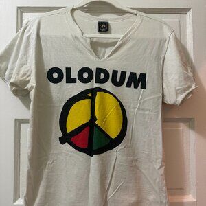 Simple fun shirt with Brazilian band name